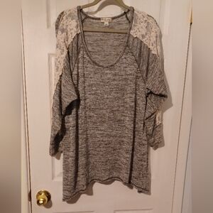 World Unity Pullover with Lace Embroidery